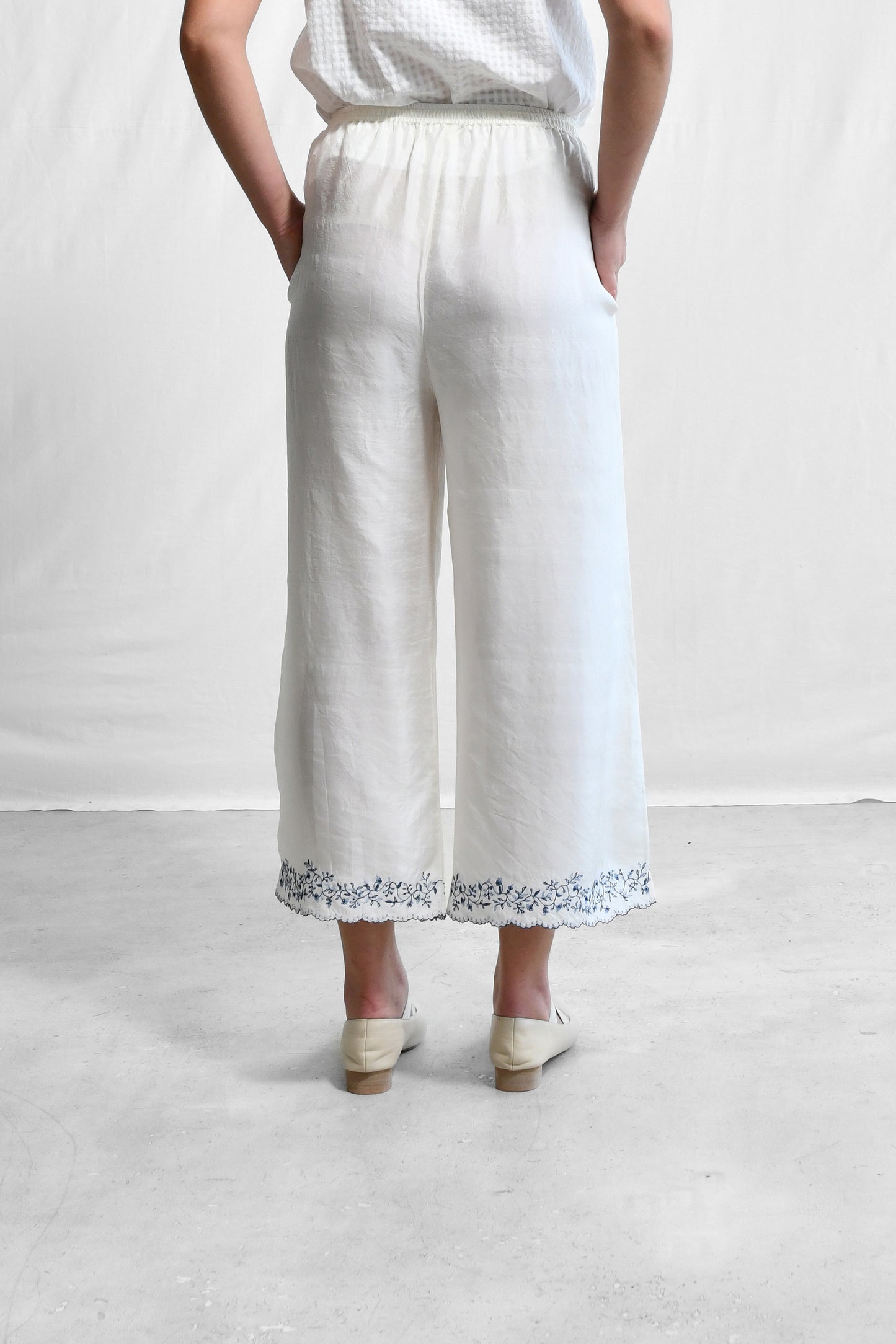 STRAIGHT PAJAMA_221/WH_SCALLOPED.A.EM/MING