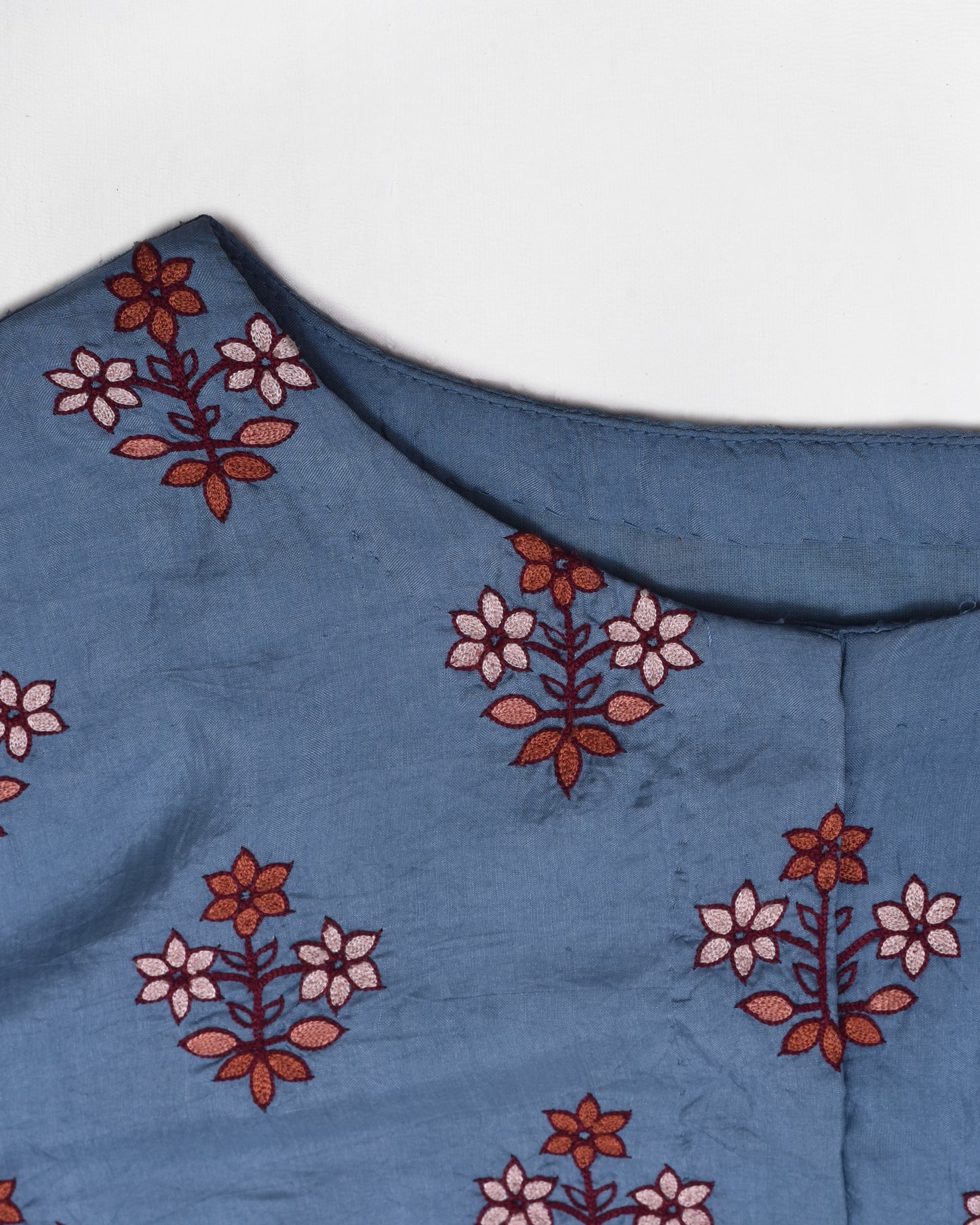EMBROIDERED BLUE BLOUSE